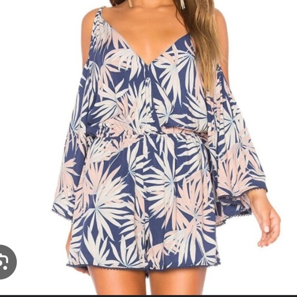 L*Space Polynesian Palm Soho Romper - Picture 3 of 9